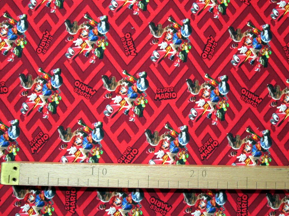Teplákovina červená "Super Mario" 