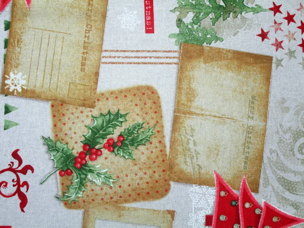 Poťahovka sivá "vianočný motív" 