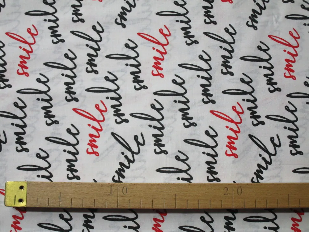 Bavlna biela "smile"  