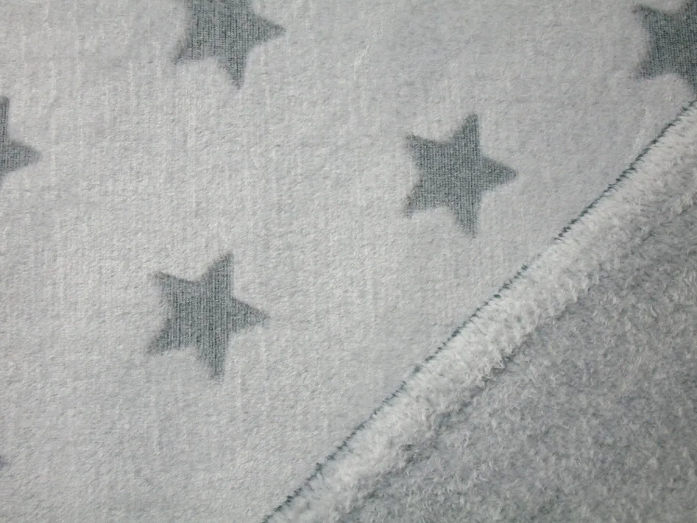 Fleece sivý "sivá hviezdička" 
