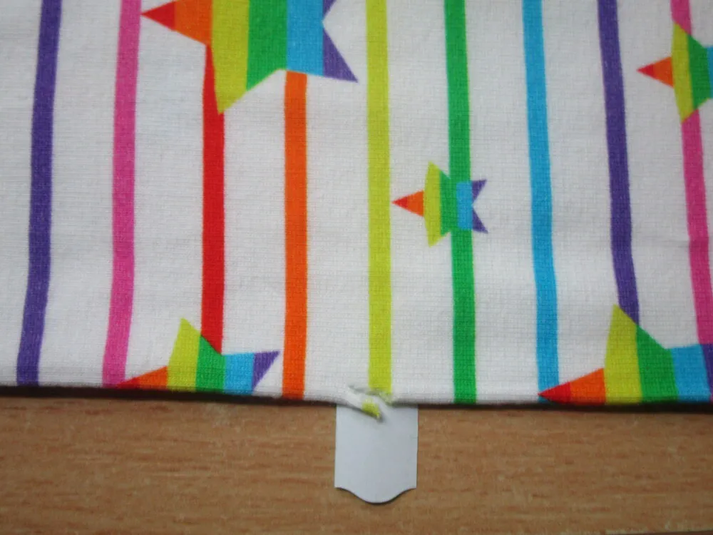 Úplet biely "farebné pásiky, hviezdy"