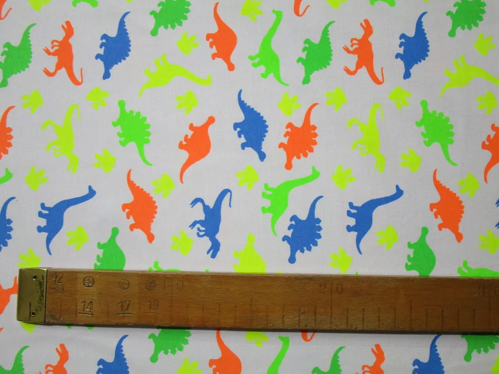 Úplet biely "neónový dinosaurus" 