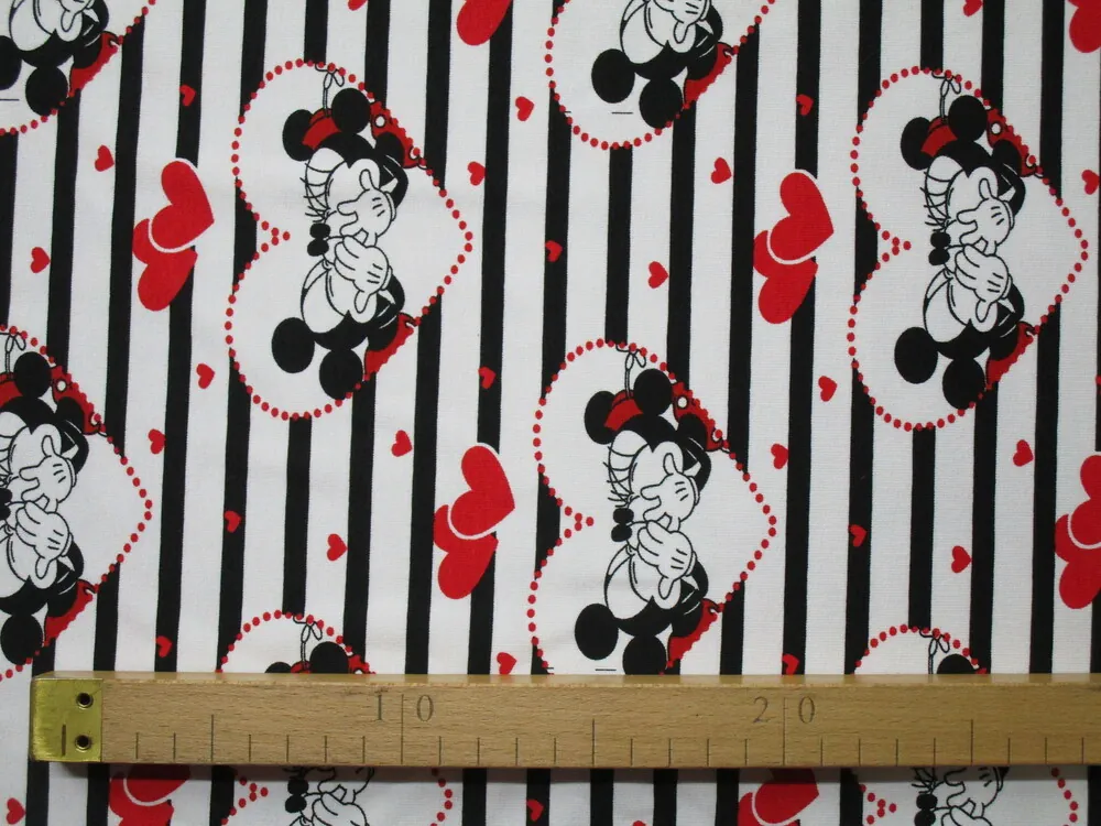 Teplákovina bielo-čierna "Minie a Mickey"