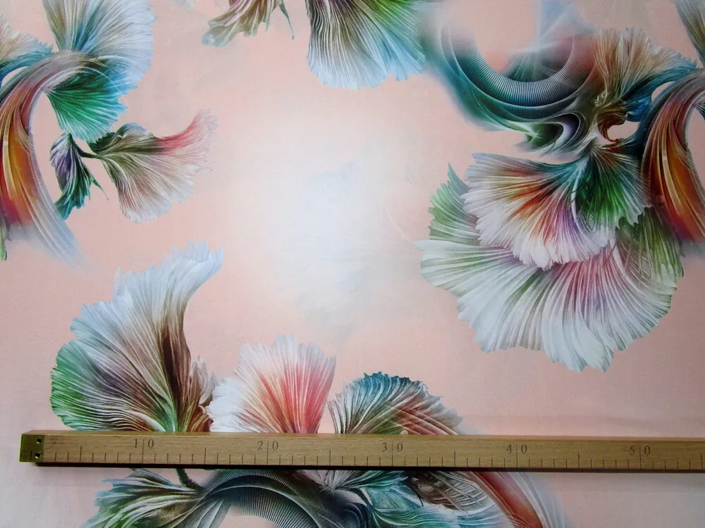 Hodváb marhuľkový "farebný vzor" 