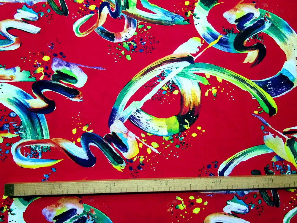 Šatovka červená "farebný vzor" 