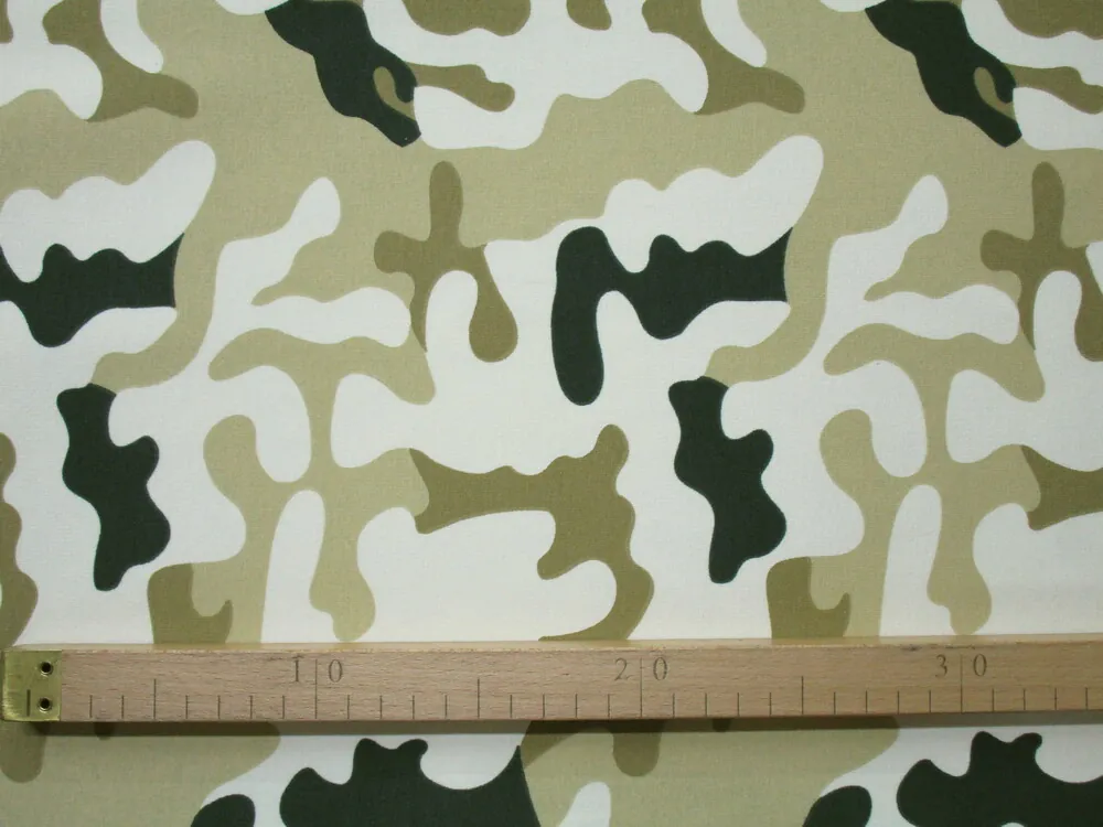 Teplákovina béžovo-zelená "maskáč"