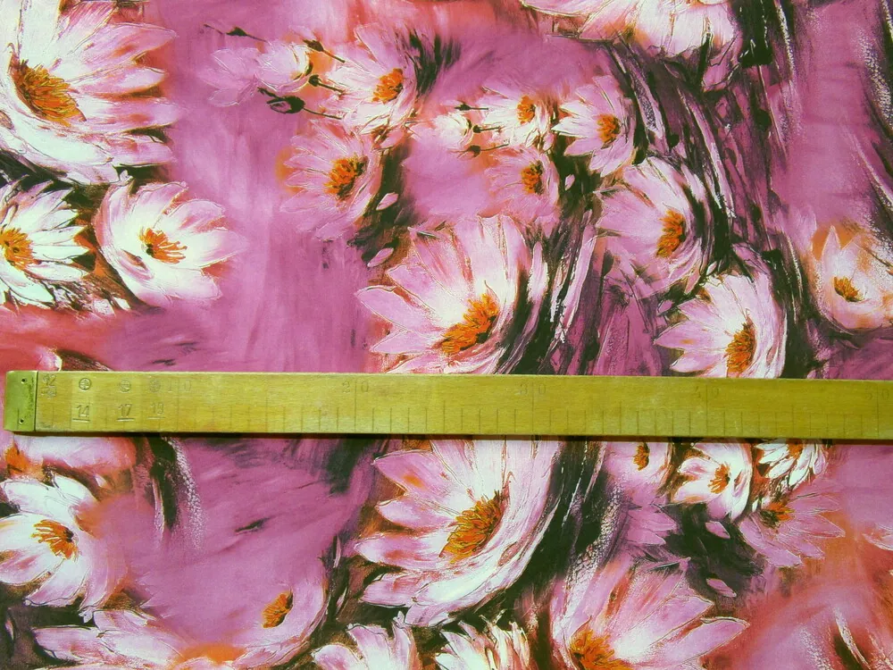 Šatovka s hodvábom ružová "kvety" 