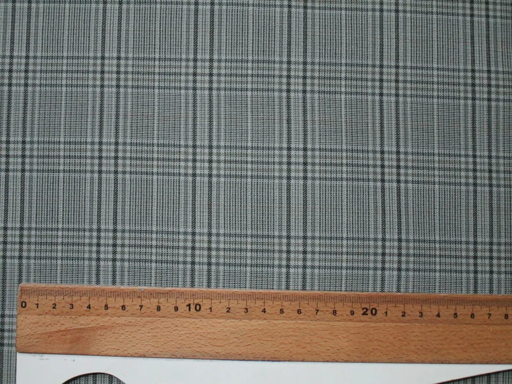 Kostýmovka sivá s vlnou "olivovo-sivé káro" - zbytok