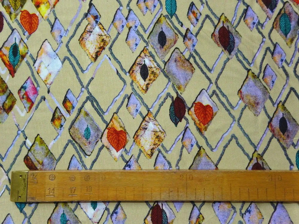 Úplet béžový "listy"