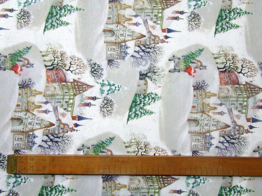 Poťahovka bielo-sivá "zimná krajina" 