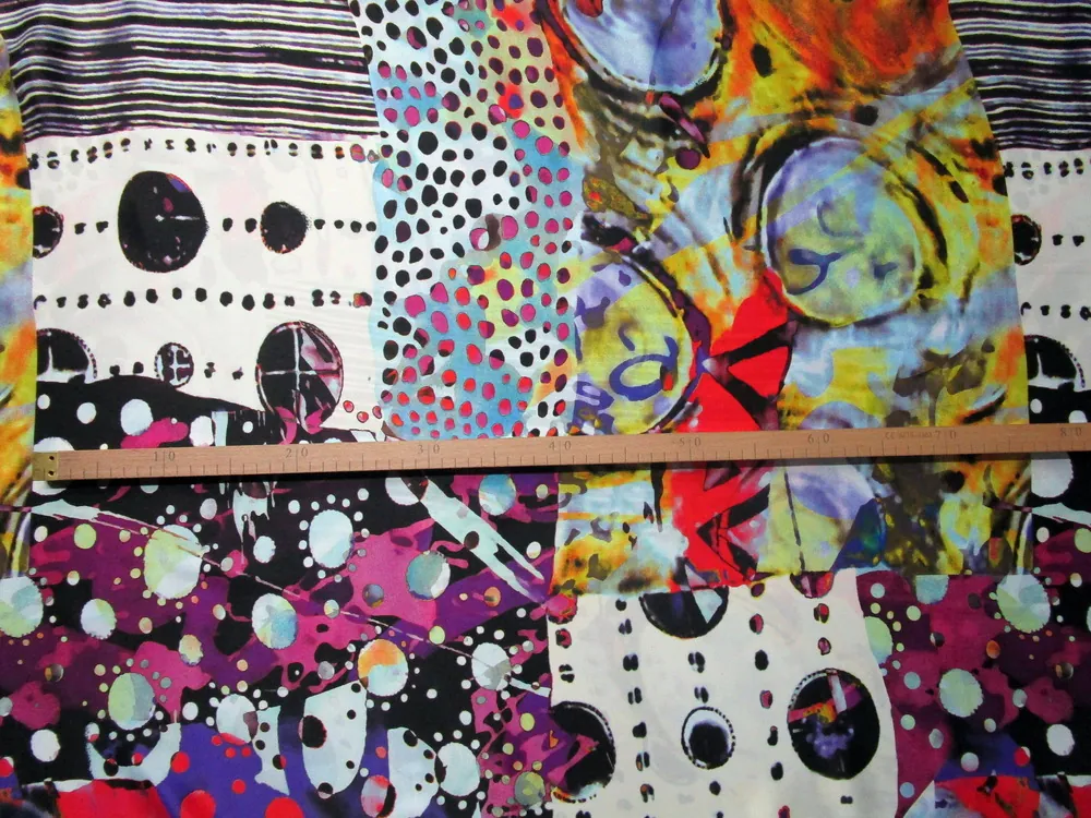 Satén silky "abstraktný vzor"