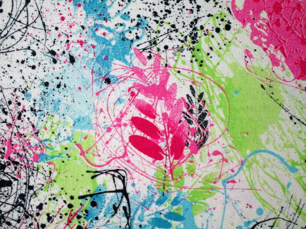 Úplet smotanový "farebný vzor" 