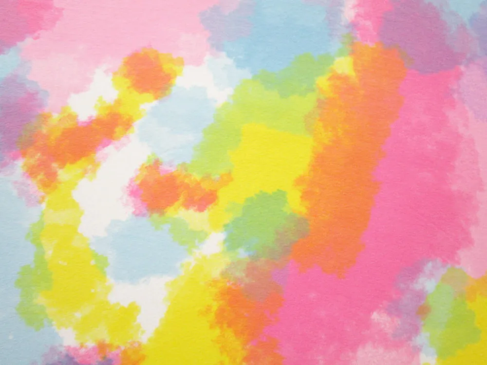 Teplákovina biela "farebné machule" 