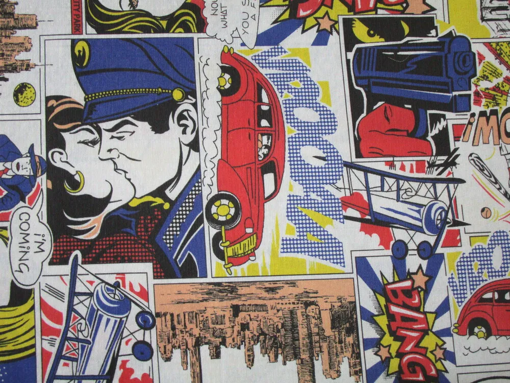 Poťahovka biela "veľký komiks" 