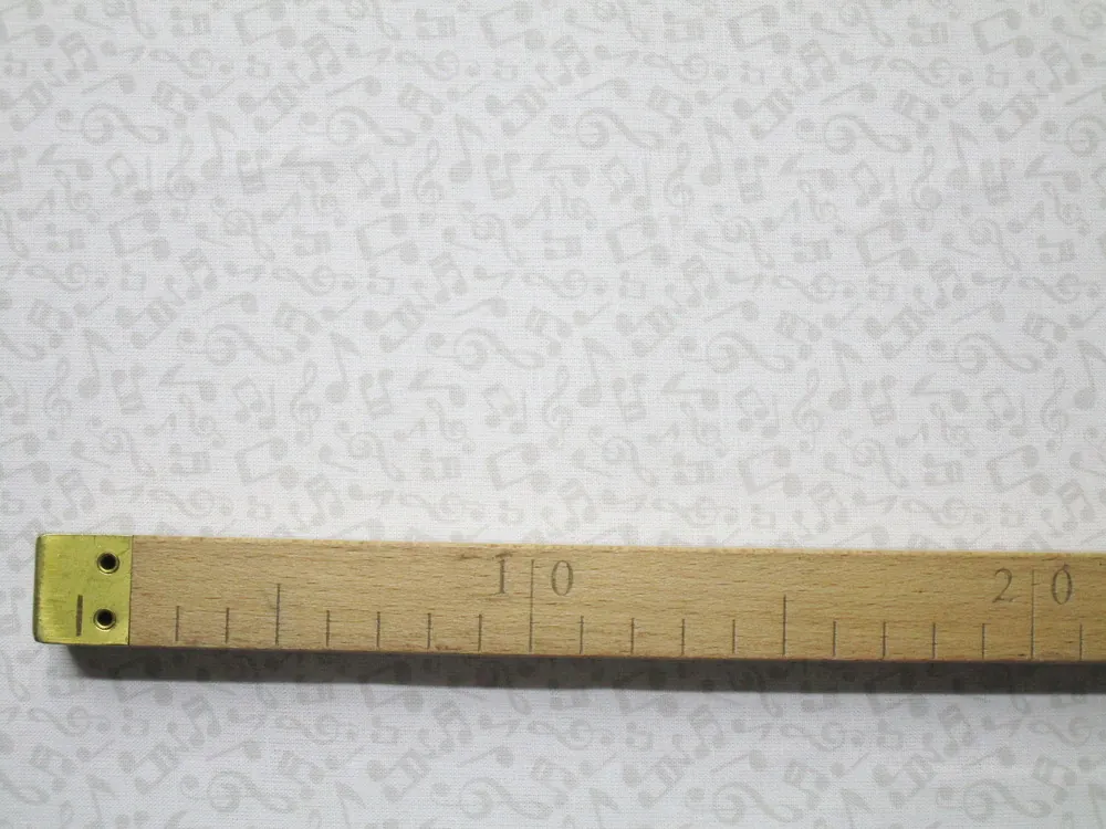 Bavlna biela "sivé hudobné noty" 