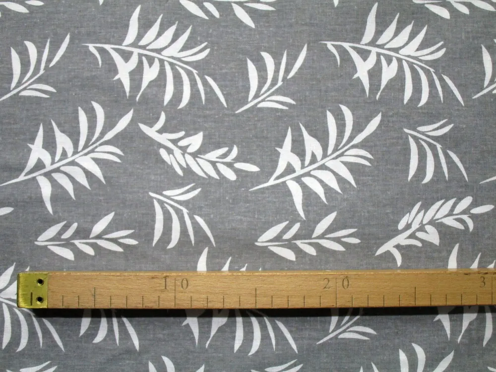 Bavlna sivá "biele listy" 