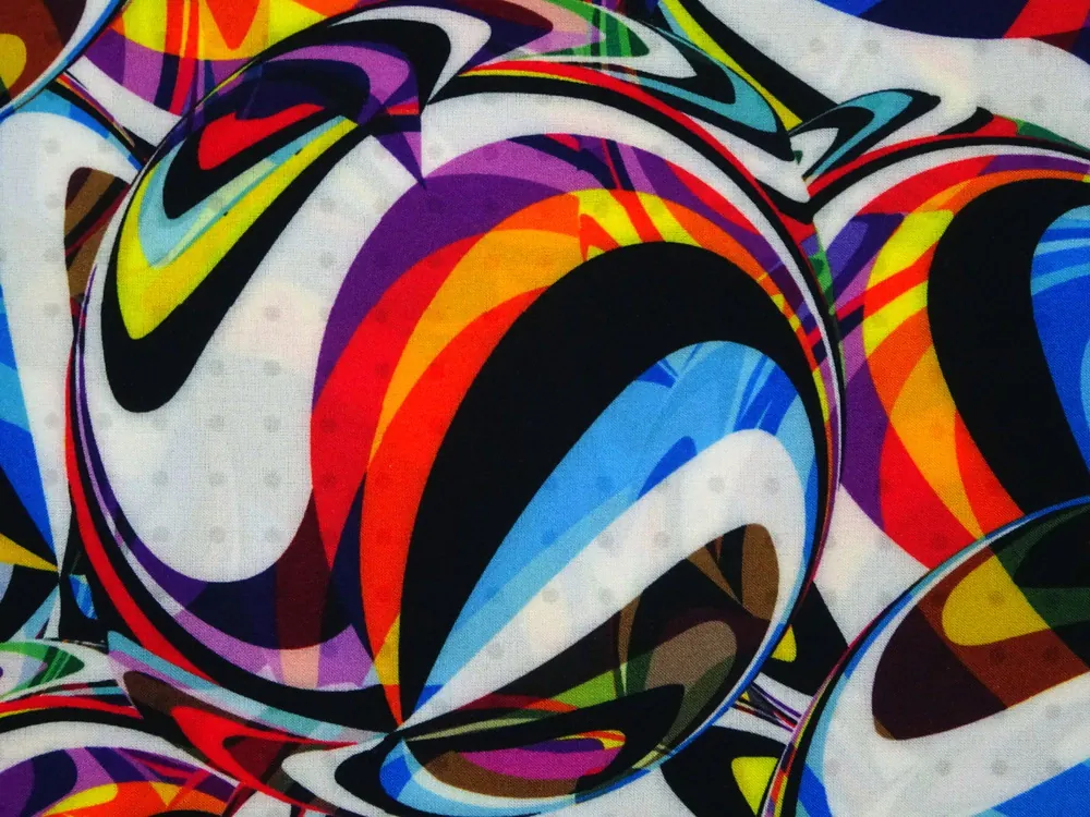 Šatovka Silky farebná "abstraktný vzor" 