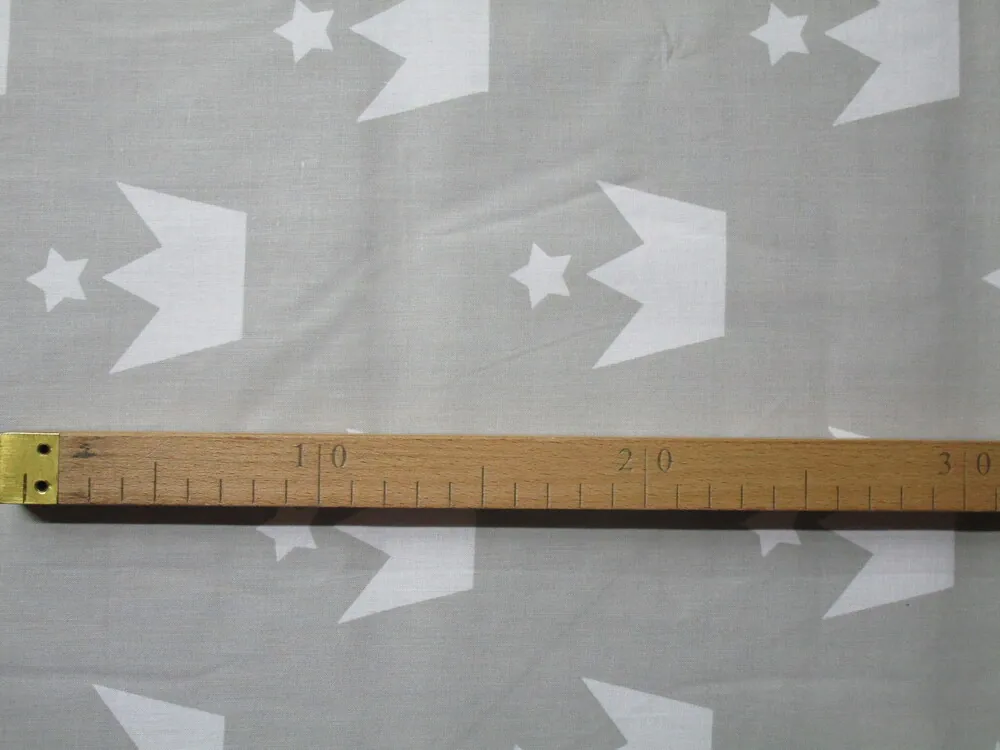 Bavlna sivá "biela korunka, hviezdička" 