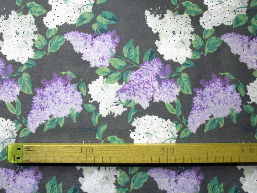 Bavlna sivá "sivý a fialový orgován" 