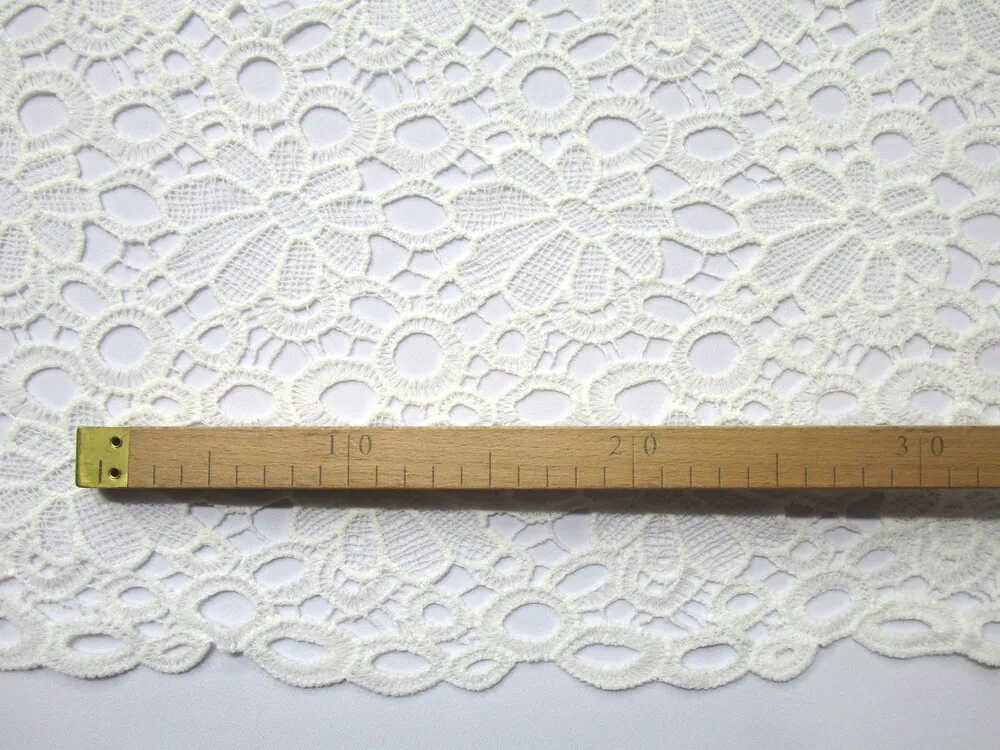 Krajka s bavlnou smotanová "kvety" 