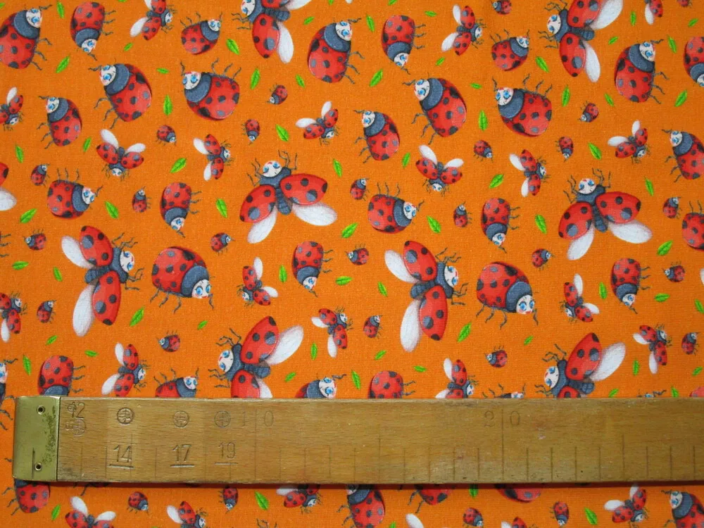 Úplet pomarančový "lienka" - digitálna tlač