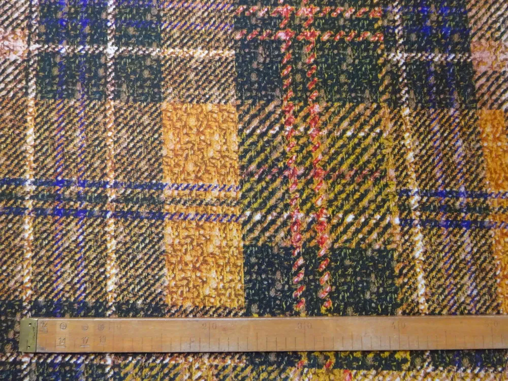 Úplet hnedý "farebné káro" 