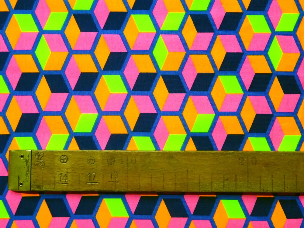 Úplet modrý "neónové kocky" 