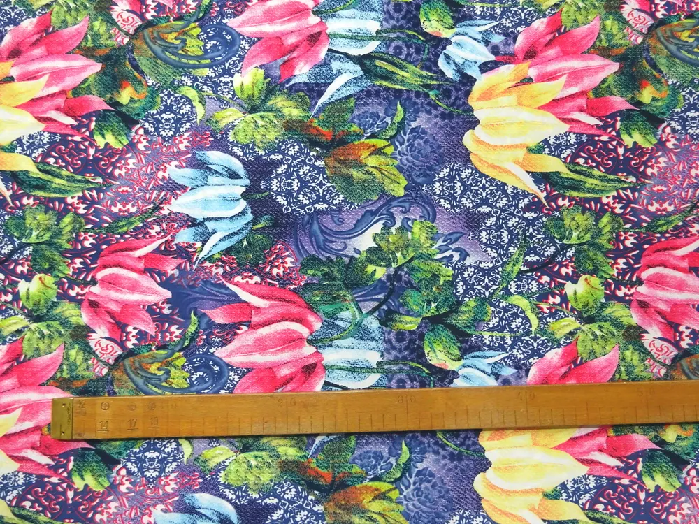 Úplet modro-fialový "farebné kvety" 