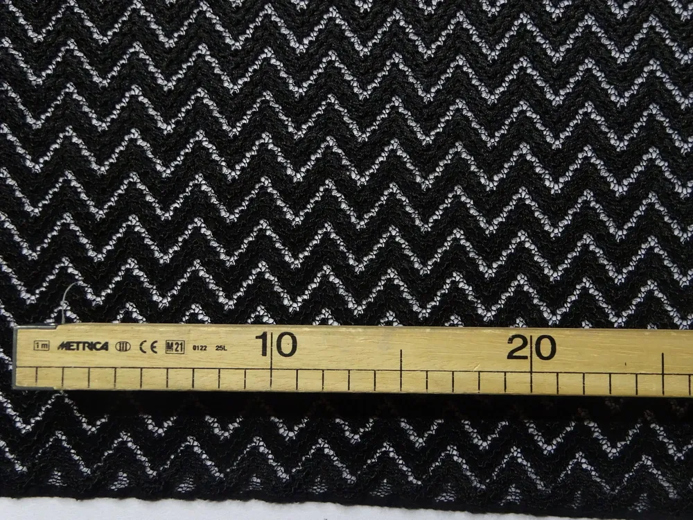 Krajka elastická čierna "cik-cak" 