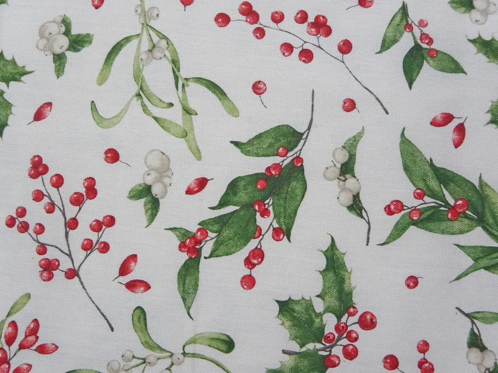 Poťahovka biela "vianočný motív" 