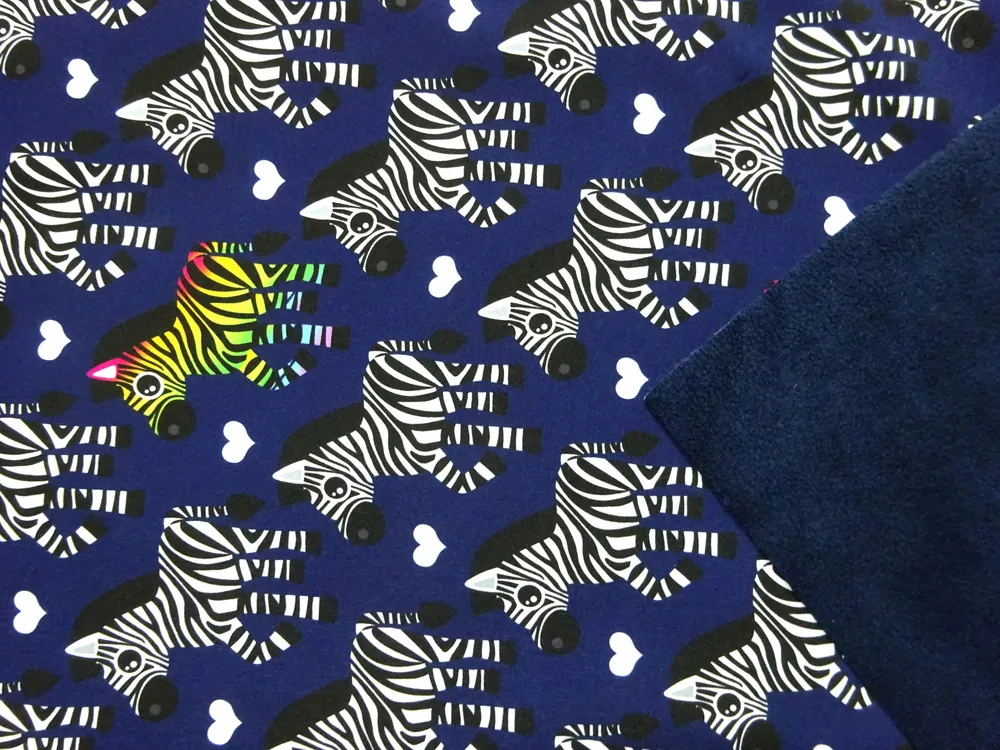 Softshell tmavomodrý "zebra"