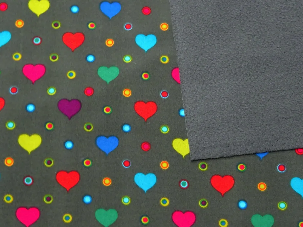 Softshell tmavosivý "srdiečka"