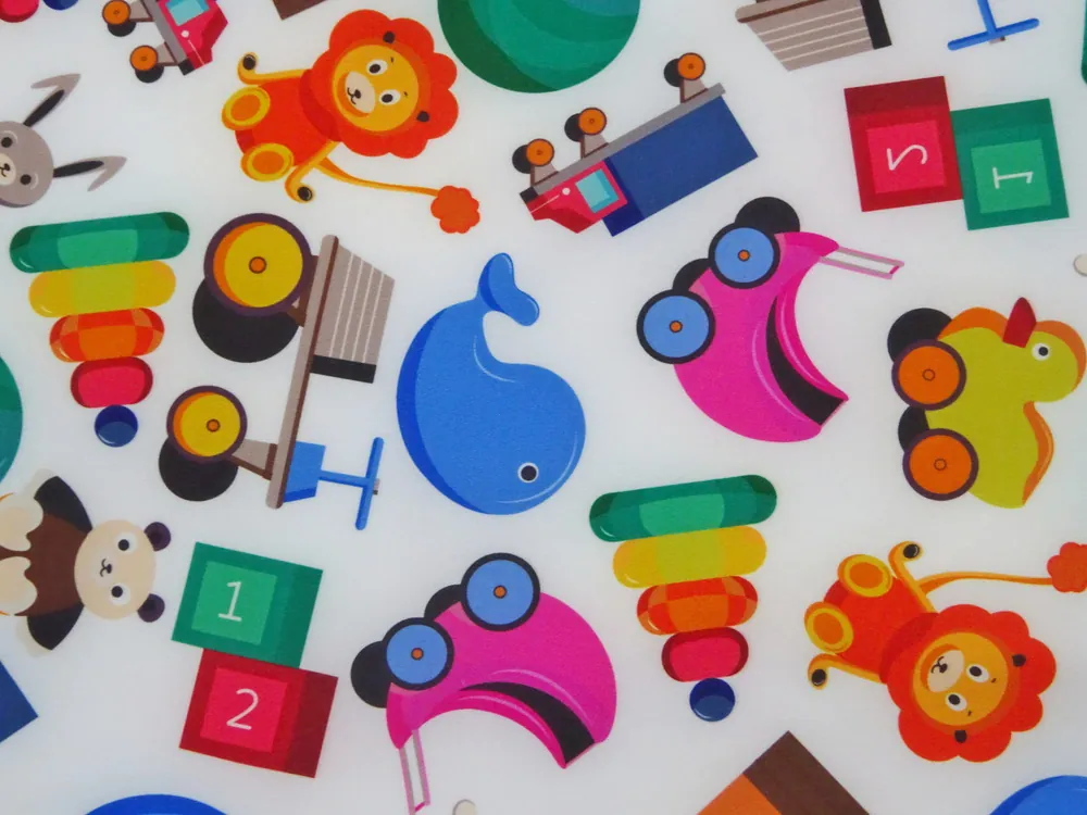 Softshell biely "detské hračky" 