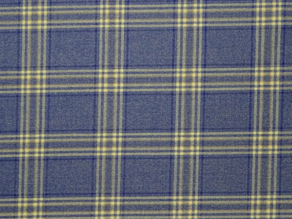 Kostýmovka modrá "žlto-hnedé káro" 