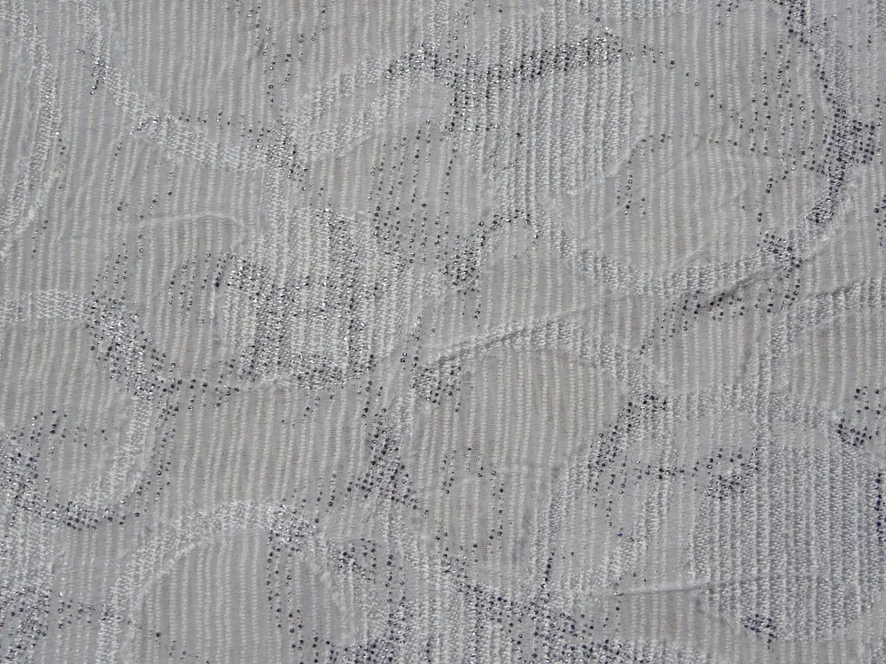 Šatovka biela "bielo-strieborný vzor" 