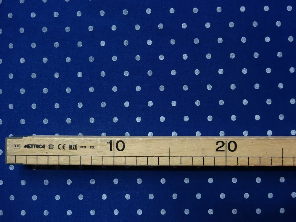 Úplet modrý "biele bodky" 