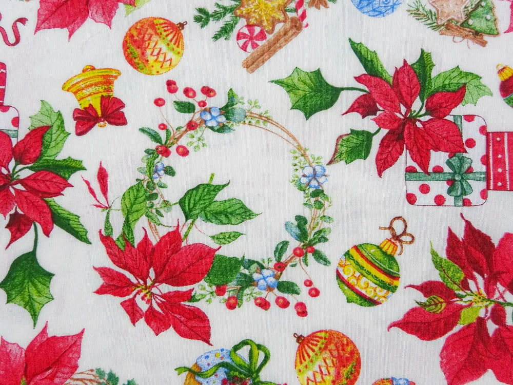 Poťahovka maslová "vianočný vzor" 