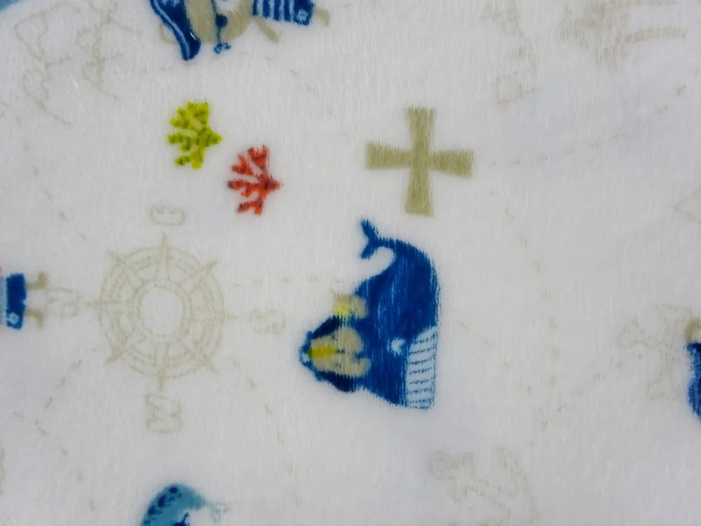 Fleece smotanový "zvieratko pirát" - OEKO-TEX 