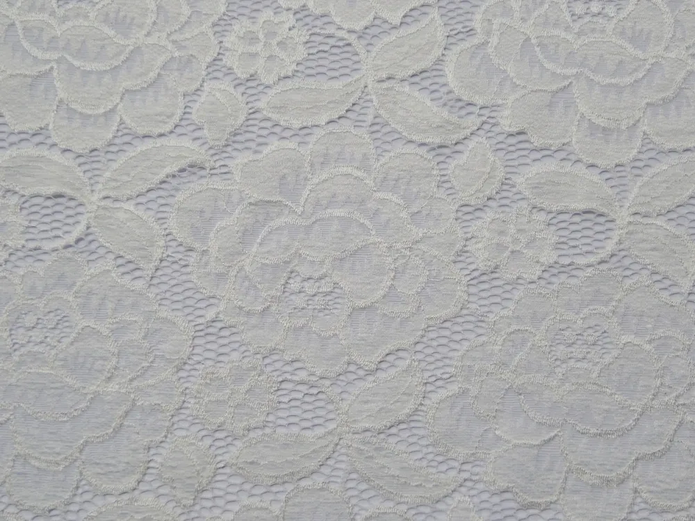 Krajka elastická maslová "veľké kvety" 