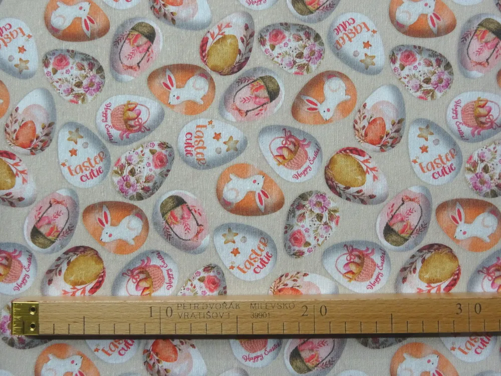 Poťahovka béžová "veľkonočné vajíčka" 