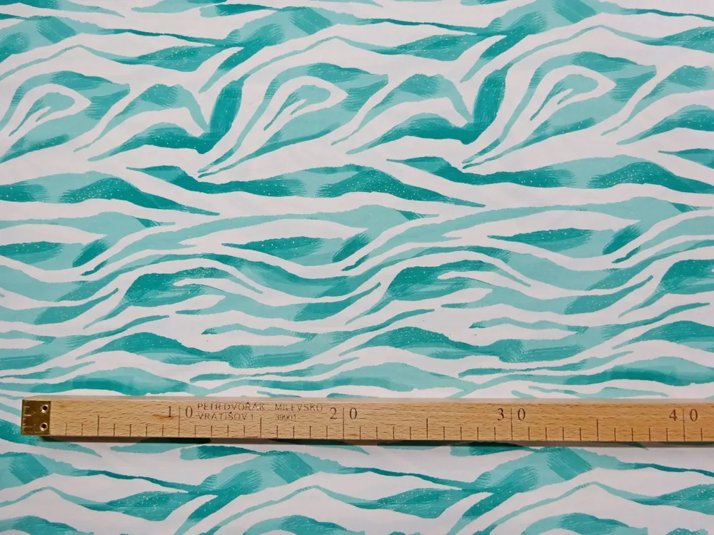 Šatovka smotanová "tyrkysový vzor" 