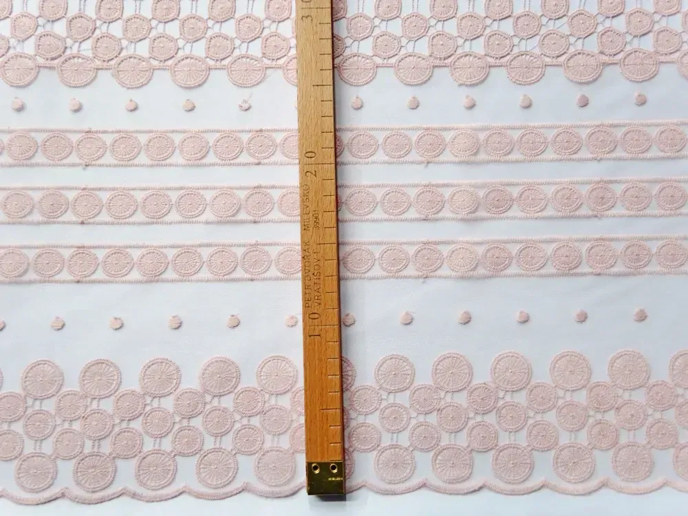 Krajka LIVI ružová "kruhy" 
