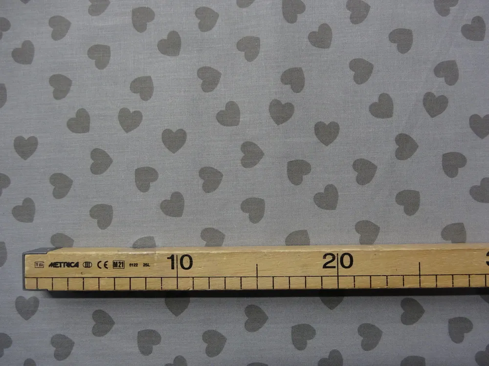 Bavlna sivá "sivé srdiečka" 