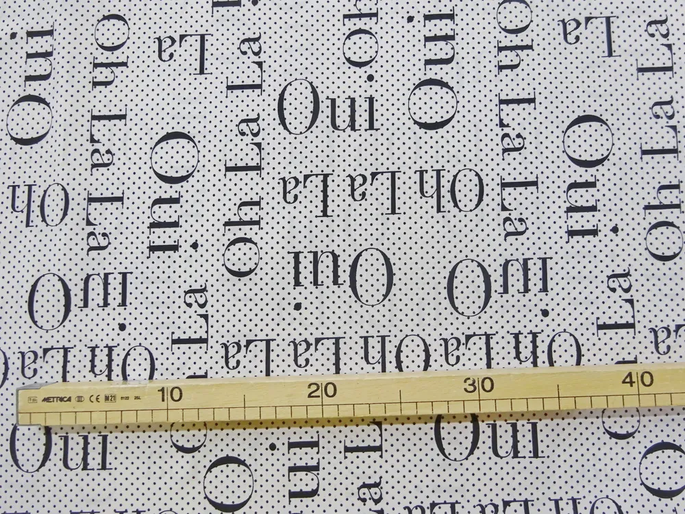 Šatovka biela "čierne písmená" 