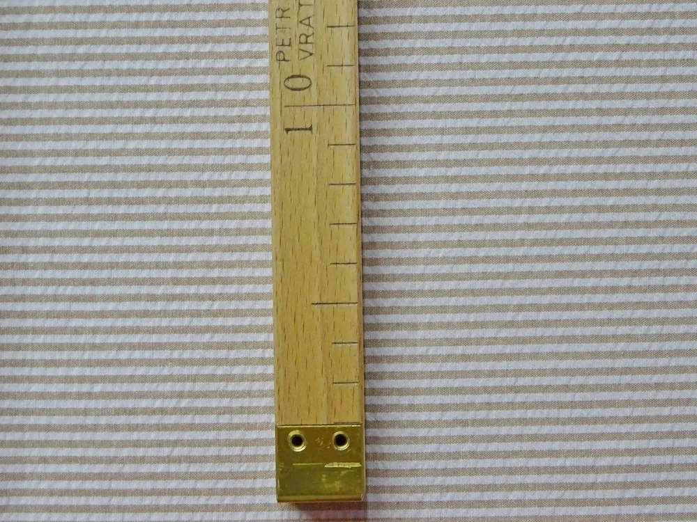 Šatovka krčená "bielo-béžový pásik" 