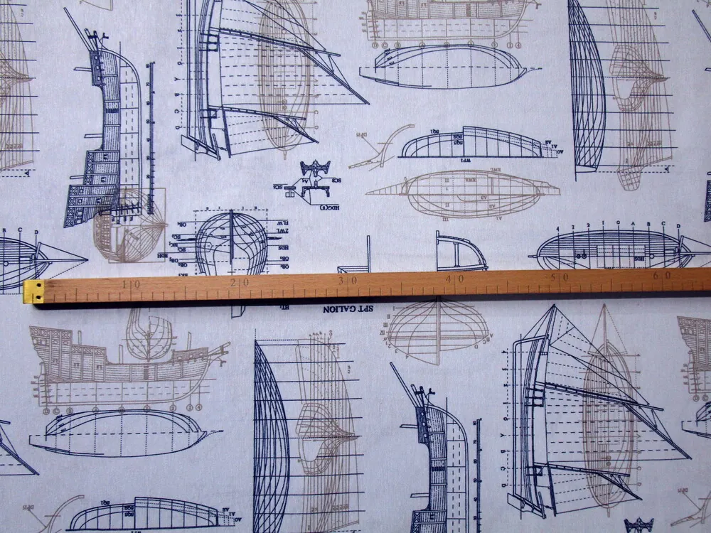 Poťahovka svetlomodrá "konštrukcie lodí"