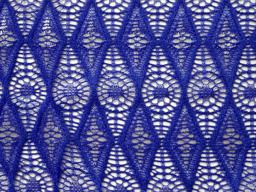 Krajka kráľovsky modrá ""strieborný vzorček" 