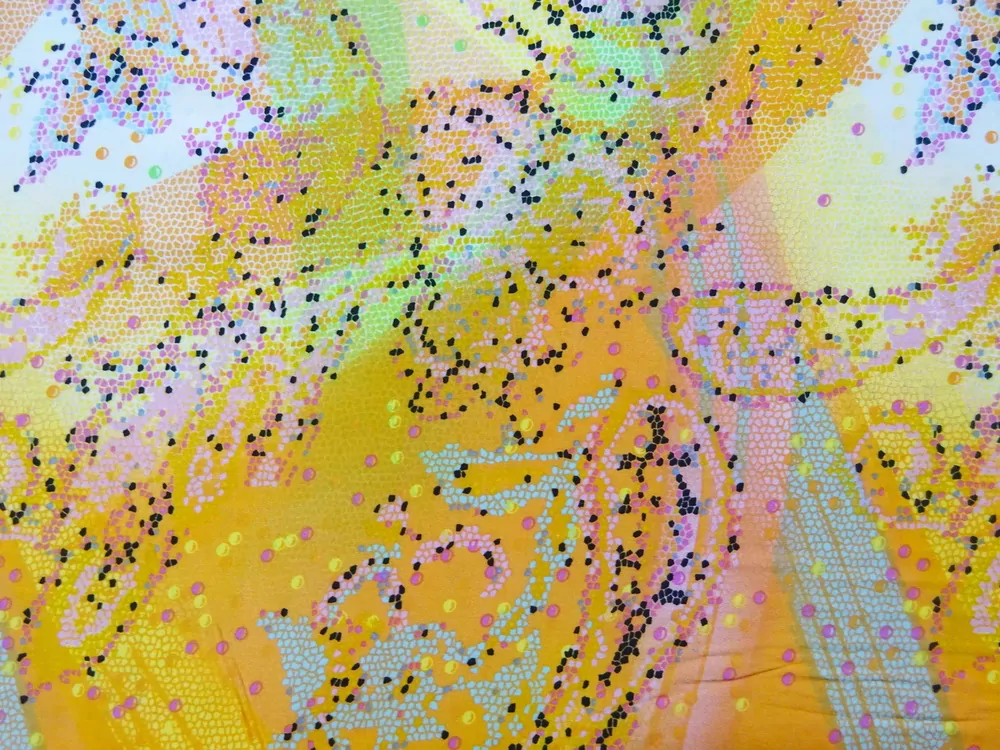 Šatovka biela "farebný vzor" - bordúra obojstranná 