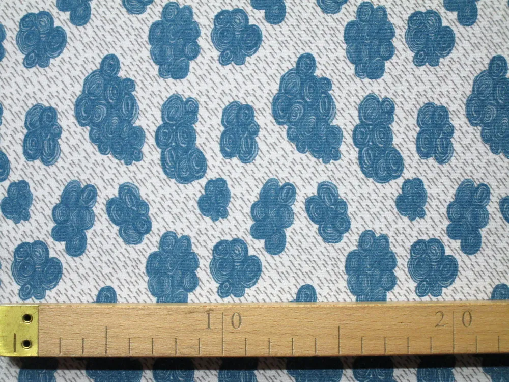 Teplákovina sivá "tyrkysovomodré oblaky"