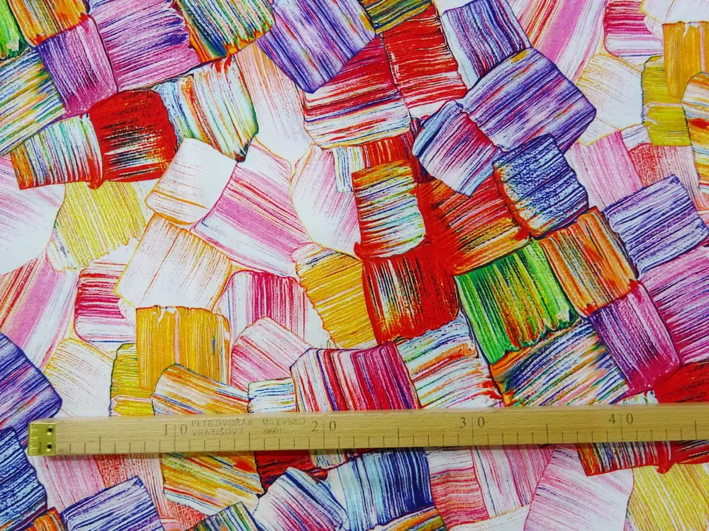 Viskóza farebná "vzorovaná"